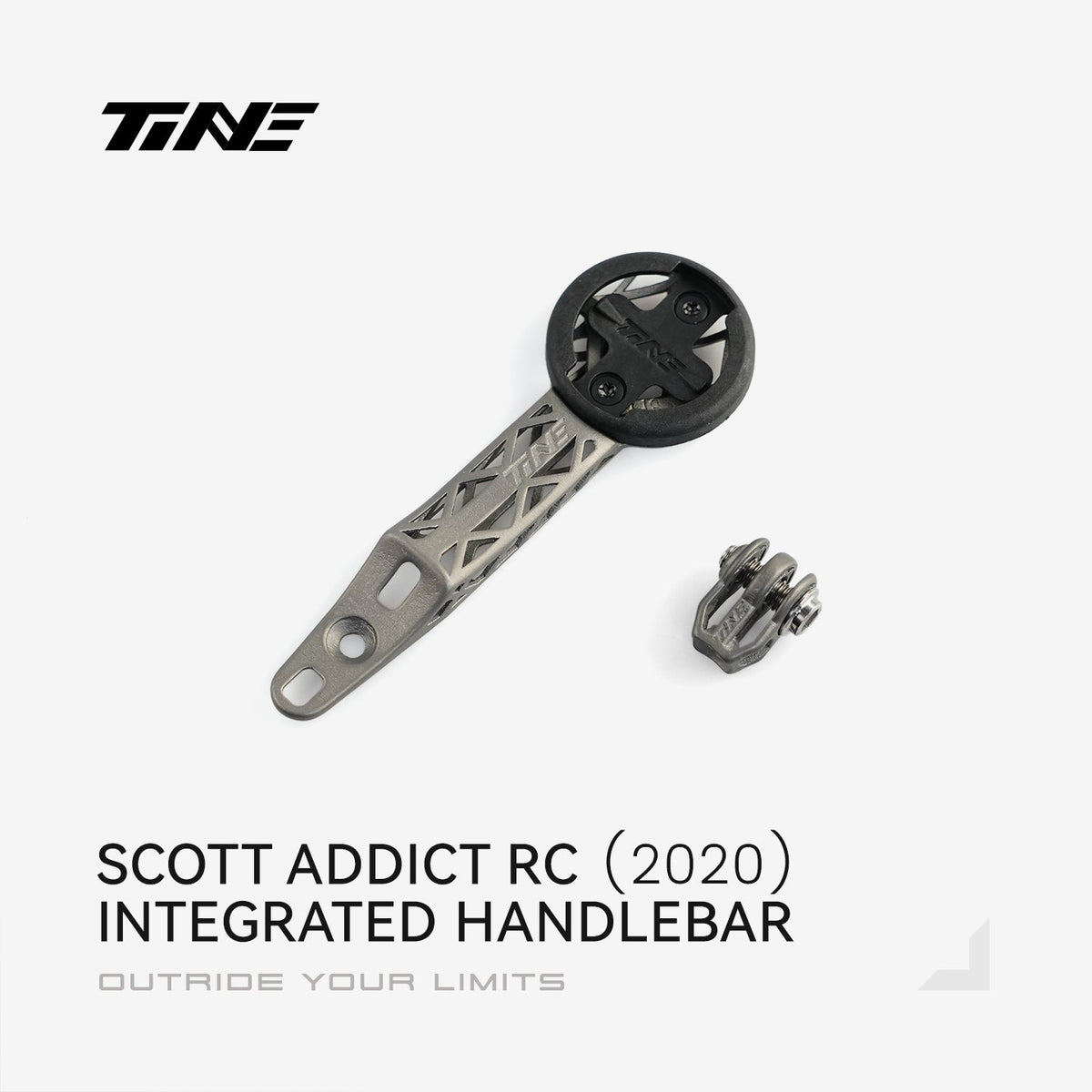 TiNE soporte de ciclocomputador de titanio para el manillar integrado Scott Addict RC (2020)