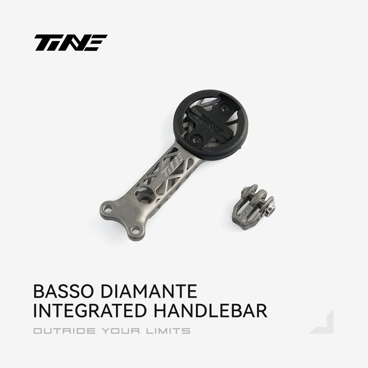 TiNE soporte de ciclocomputador de titanio para el manillar integrado Basso Diamante