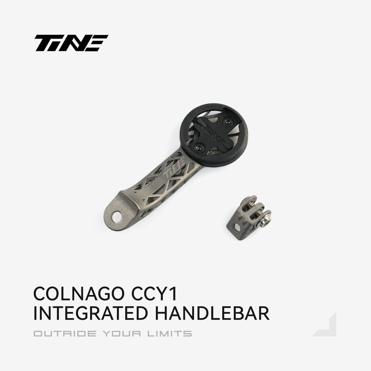 TiNE soporte de ciclocomputador de titanio para el manillar integrado Colnago CC.Y1 (Y1RS)