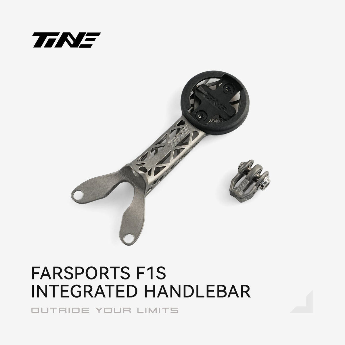 TiNE soporte de ciclocomputador de titanio para el manillar integrado Farsports F1S