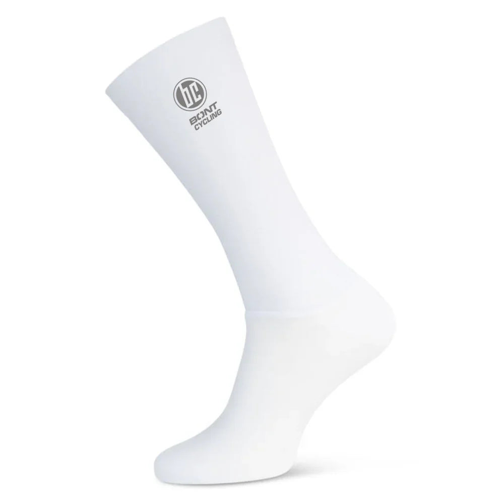 Chaussettes aéro Bont Aero Socks V4 en blanc, vue latérale