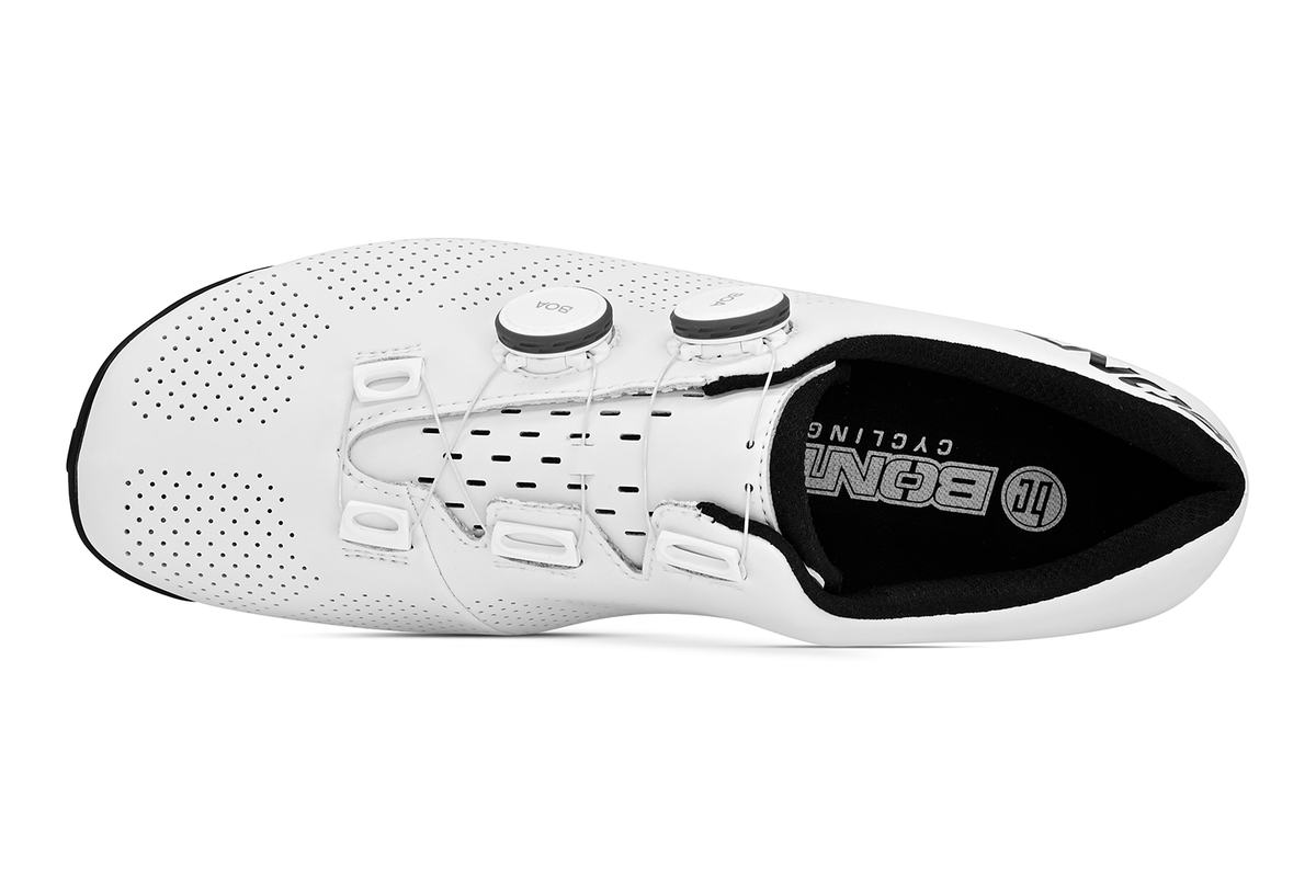 Zapatillas de carretera Bont Riot 24 en blanco, vista superior