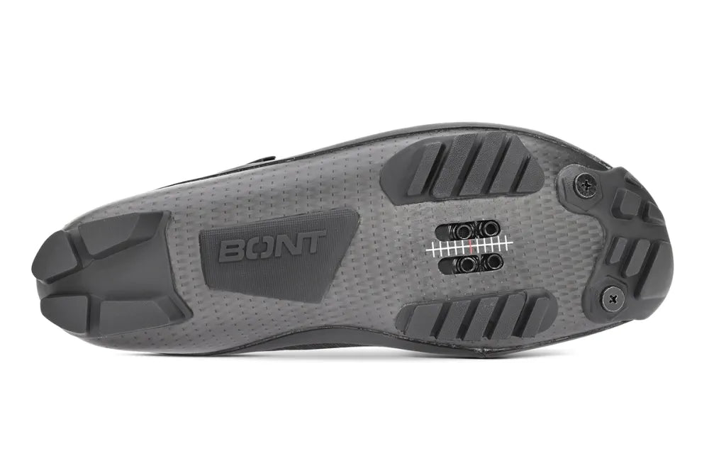 Zapatillas de gravel Bont Vaypor SL G en negro, suela con tacos