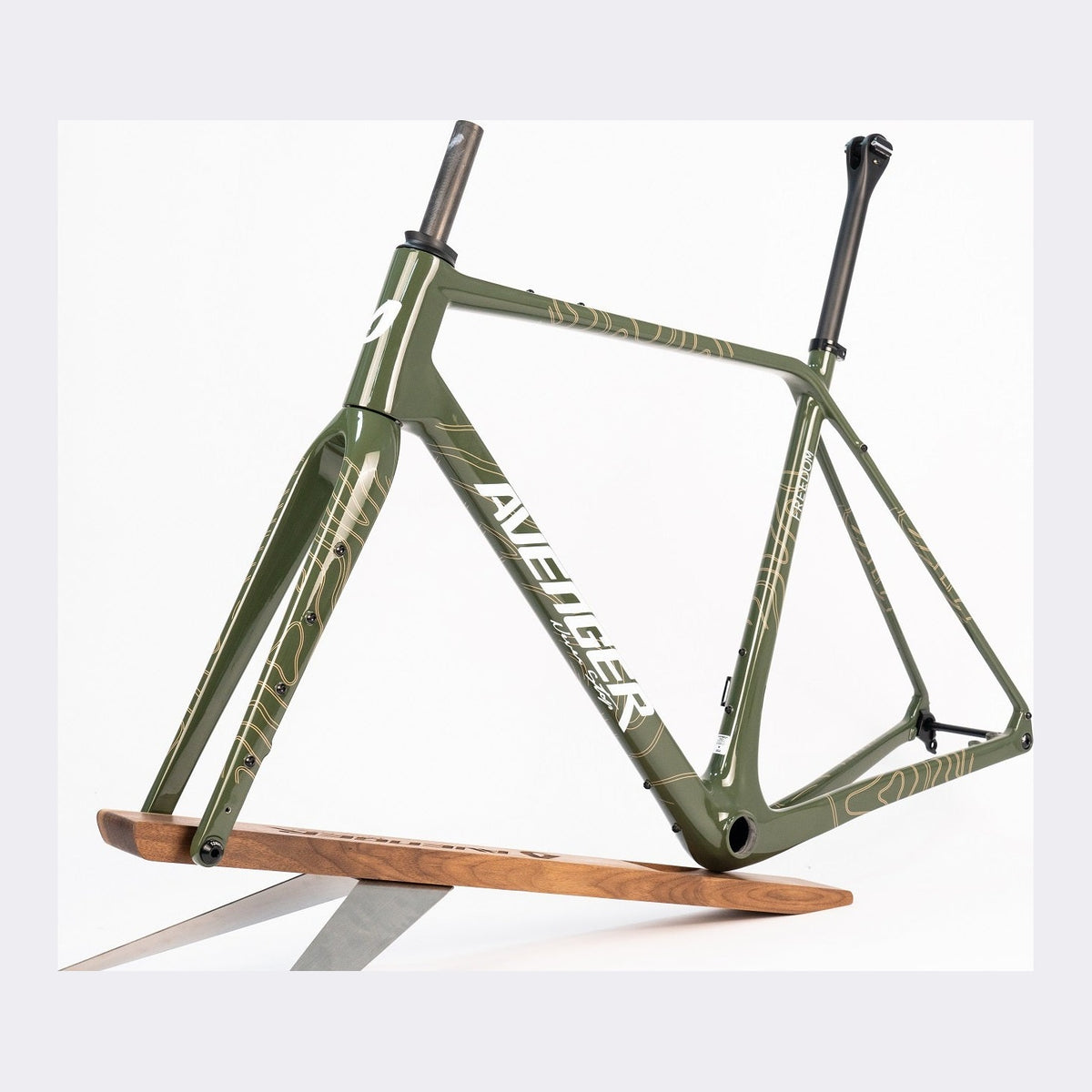 Cuadro Avenger Gravel FM188 Cactus Green, vue de trois quarts