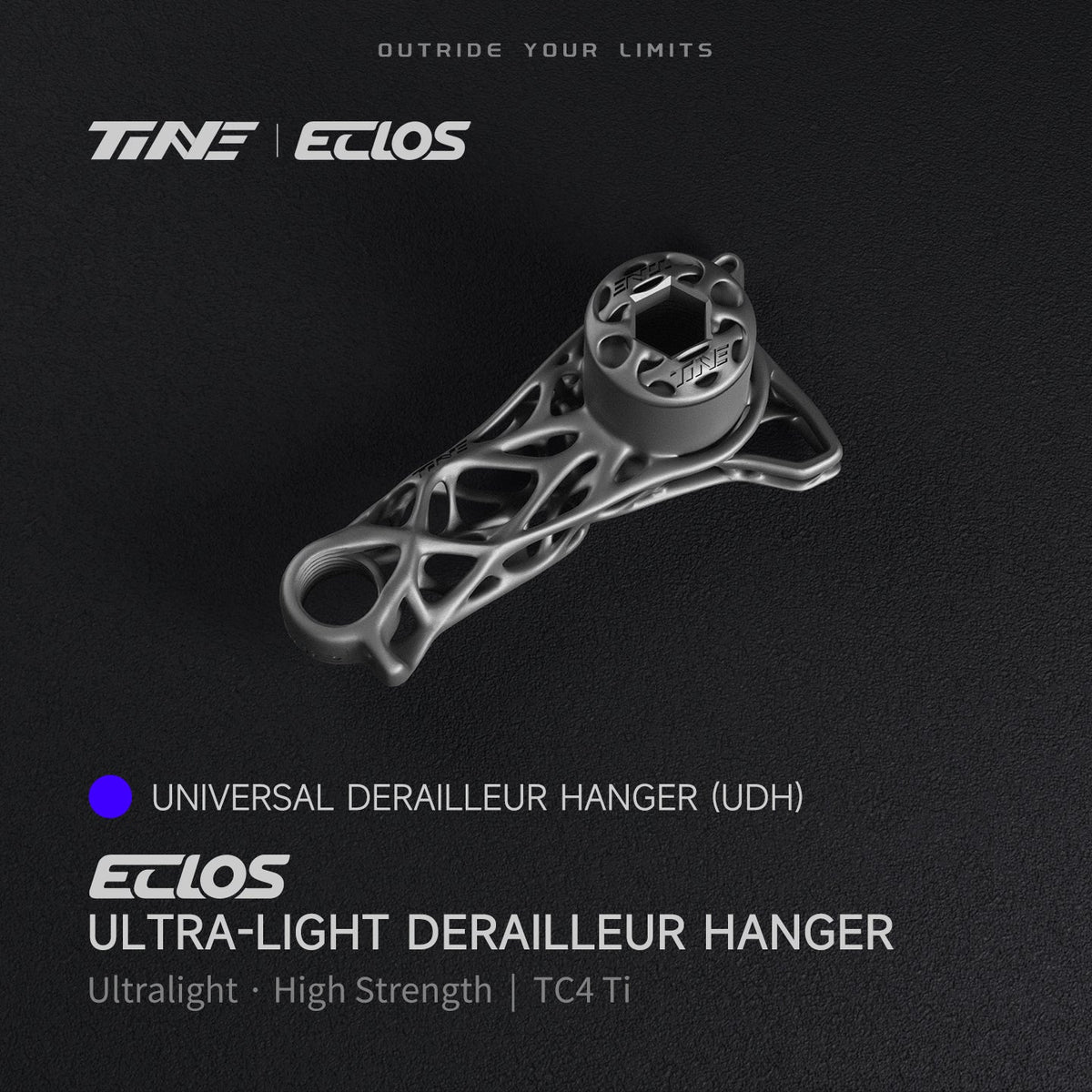 TiNE Eclos Patilla de Cambio de Titanio, versión Universal (SRAM UDH)