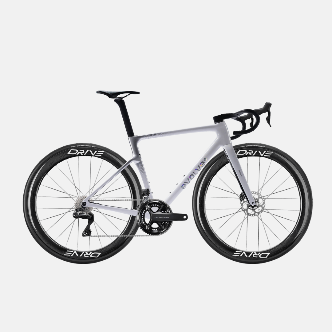 Vélo Evolve Artista Cima Ultegra Di2 Special Edition - Billow, vue latérale avec grand logo