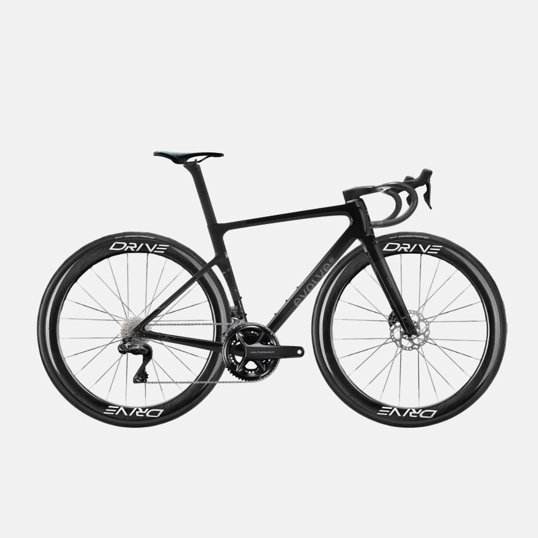 Vélo Evolve Artista Cima Ultegra Di2 Speed - Nirvana, vue latérale avec grand logo
