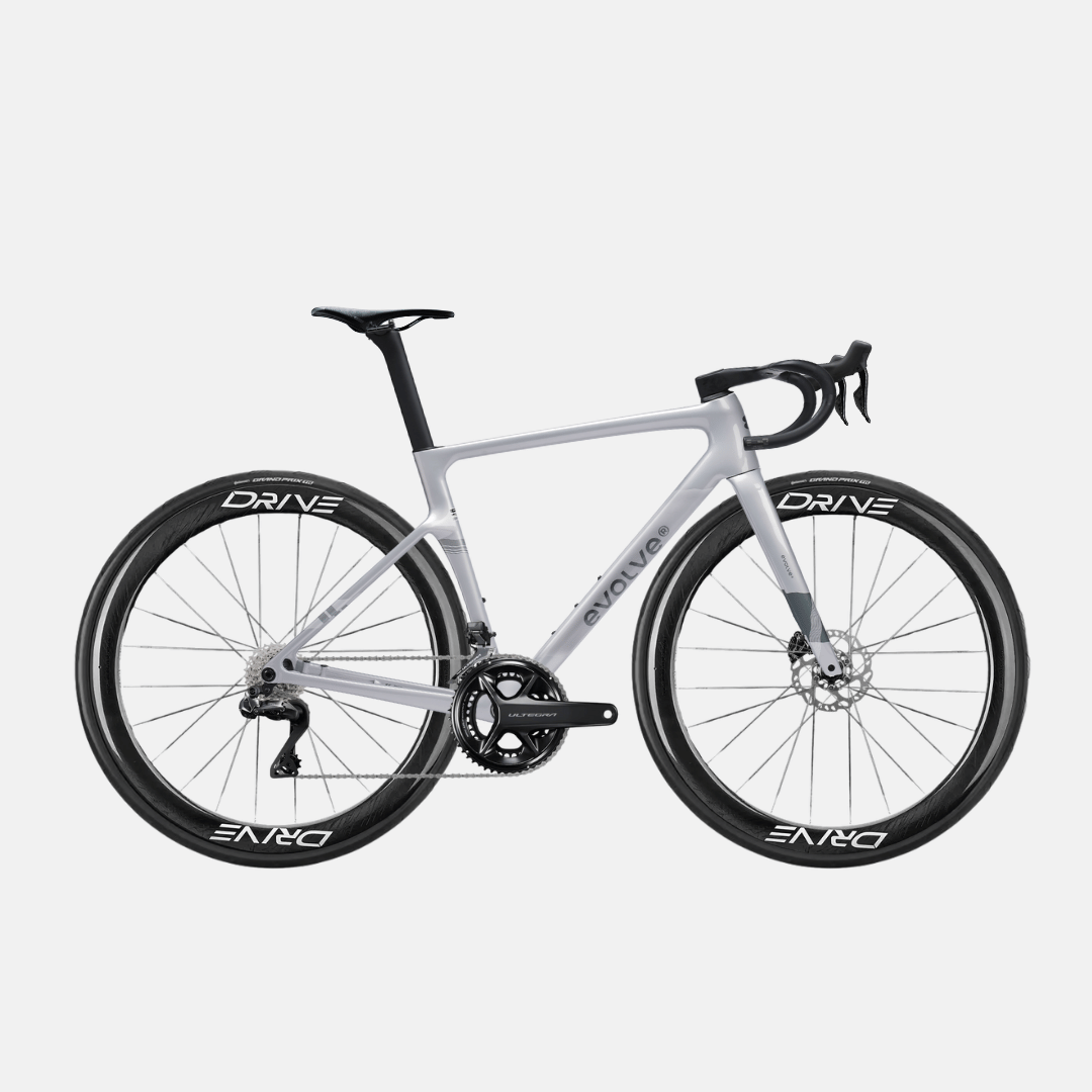 Vélo Evolve Artista Cima Ultegra Di2 Streams, vue latérale avec grand logo