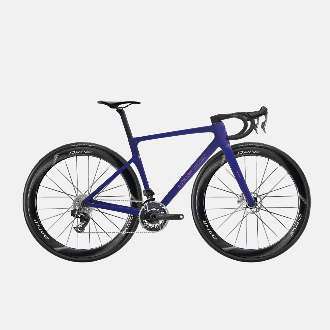 Bicicleta completa carbono evolve sram red morada