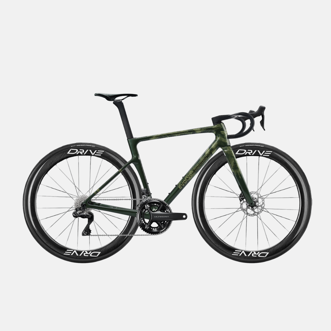 Bicicleta completa carbono evolve ultegra verde