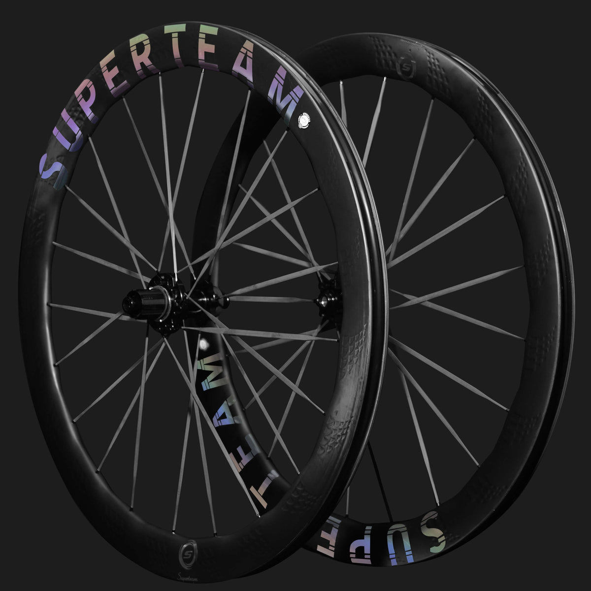 Ruote Superteam All Carbon Ultra D28-50, vista di tre quarti