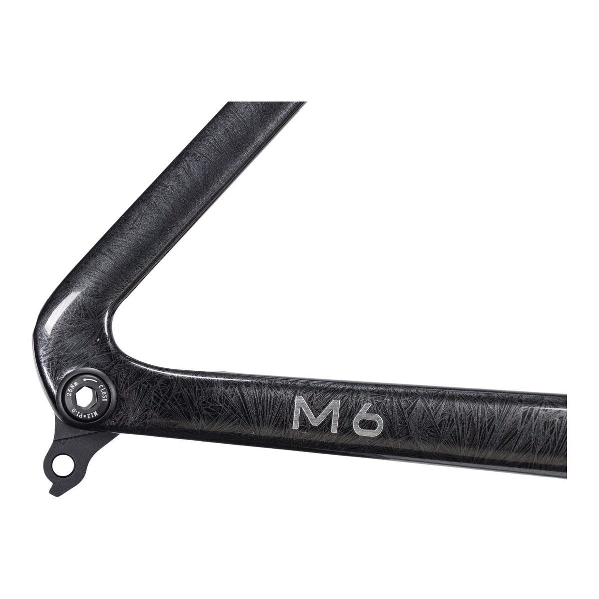 Bicicleta Winspace M6 105 Mecánico Frost Black, detalle de la pintura