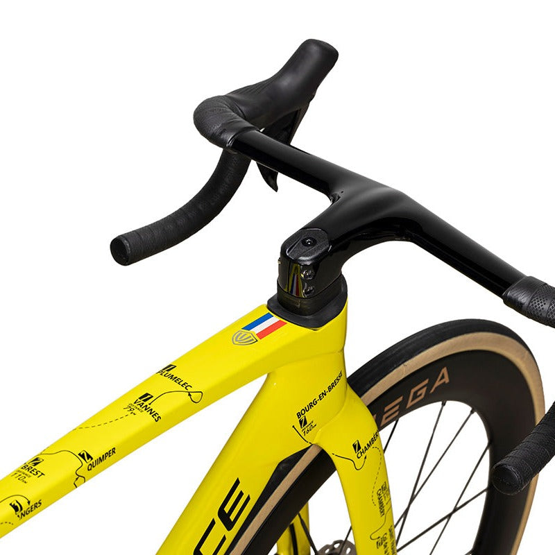 Bicicleta Winspace T1600 Dura-Ace Di2 Yellow, vista superior