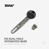 TiNE soporte de ciclocomputador de titanio para manillares integrados con doble tornillo M5, como el Darimo Nexum