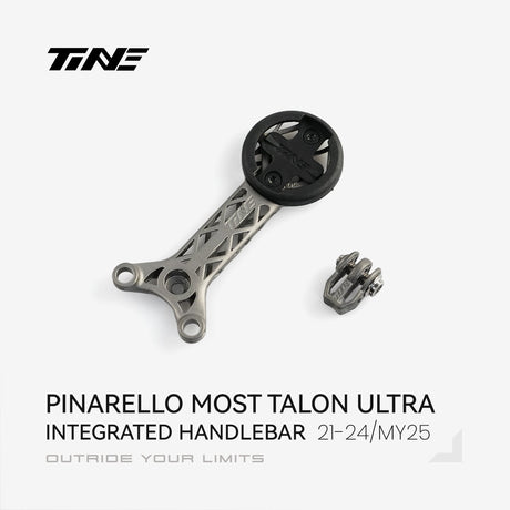 TiNE soporte de ciclocomputador de titanio para el manillar integrado Pinarello MOST Talon Ultra (2021–2024 y MY25)