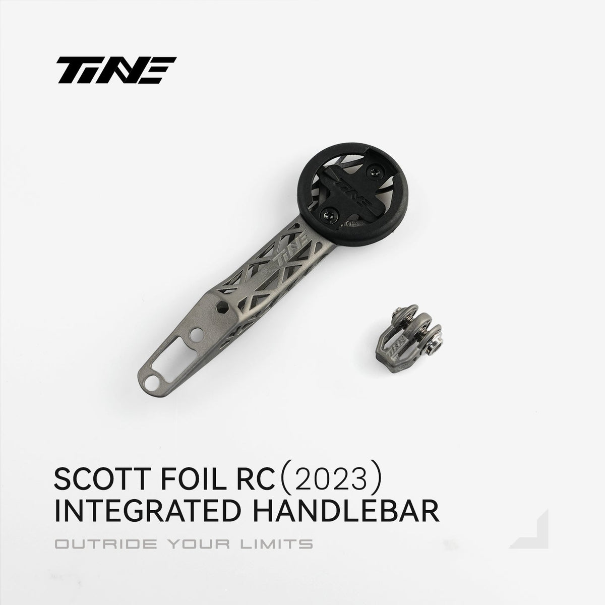 TiNE soporte de ciclocomputador de titanio para el manillar integrado Scott Foil RC 2023 / Addict RC 2025