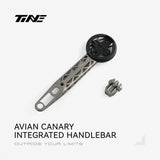 TiNE soporte de ciclocomputador de titanio para el manillar integrado Avian Canary