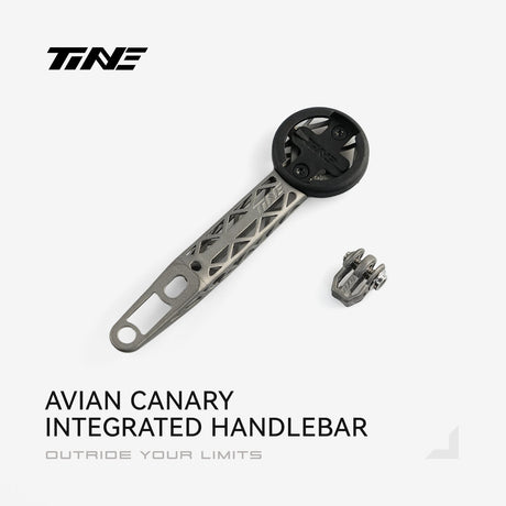 TiNE soporte de ciclocomputador de titanio para el manillar integrado Avian Canary