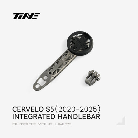 TiNE soporte de ciclocomputador de titanio para el manillar integrado Cervélo S5 (2020–2025)