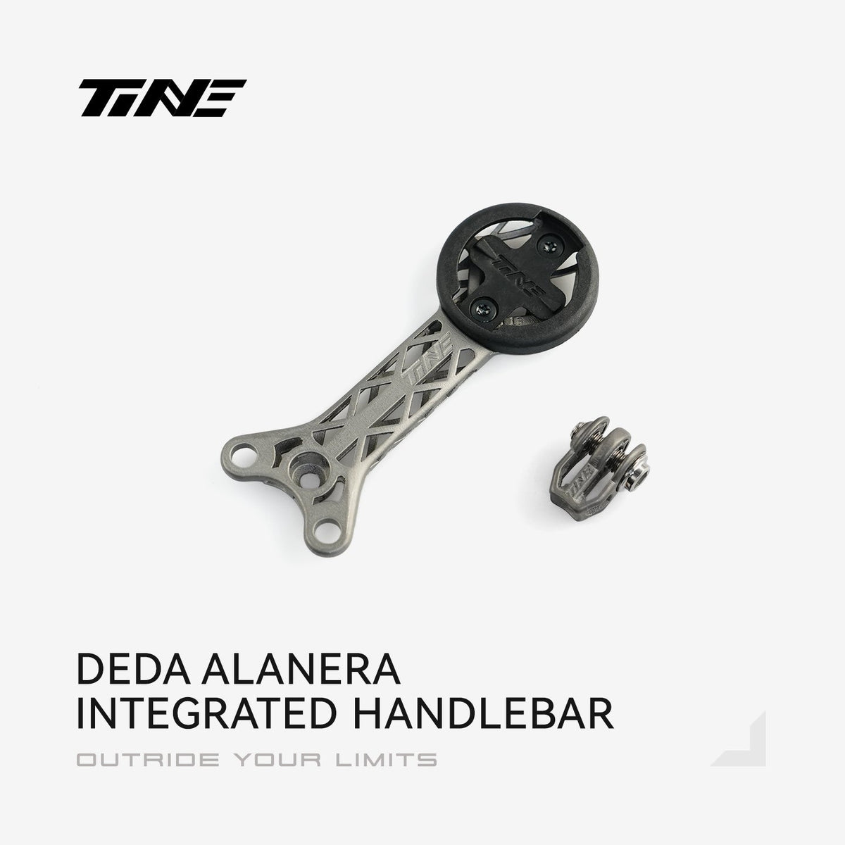 TiNE soporte de ciclocomputador de titanio para el manillar integrado Deda Alanera