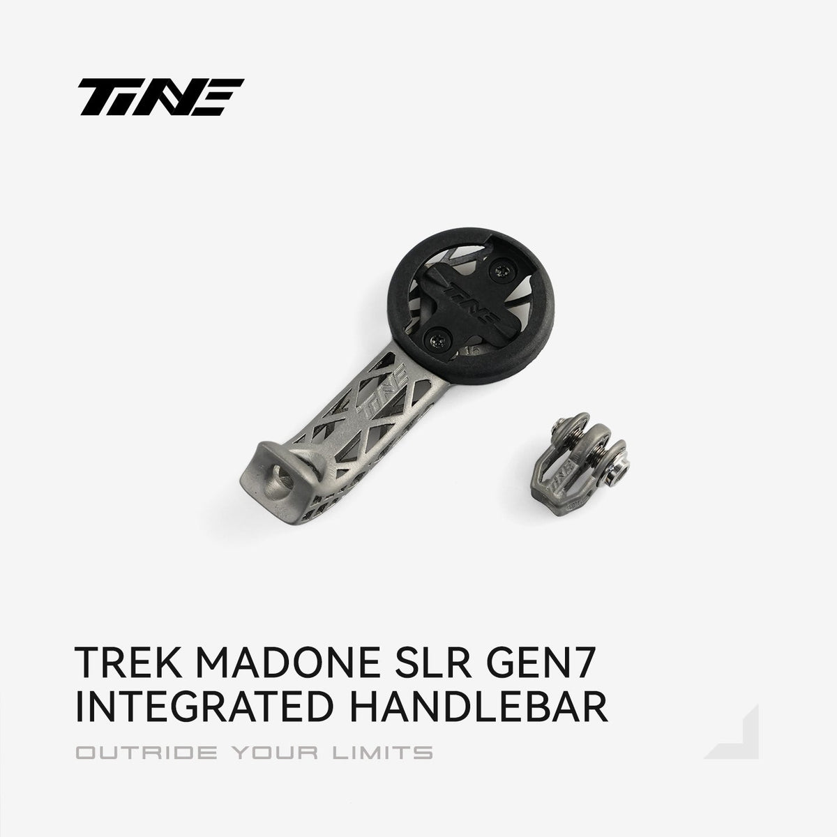 TiNE soporte de ciclocomputador de titanio para el manillar integrado Trek Madone Gen 7