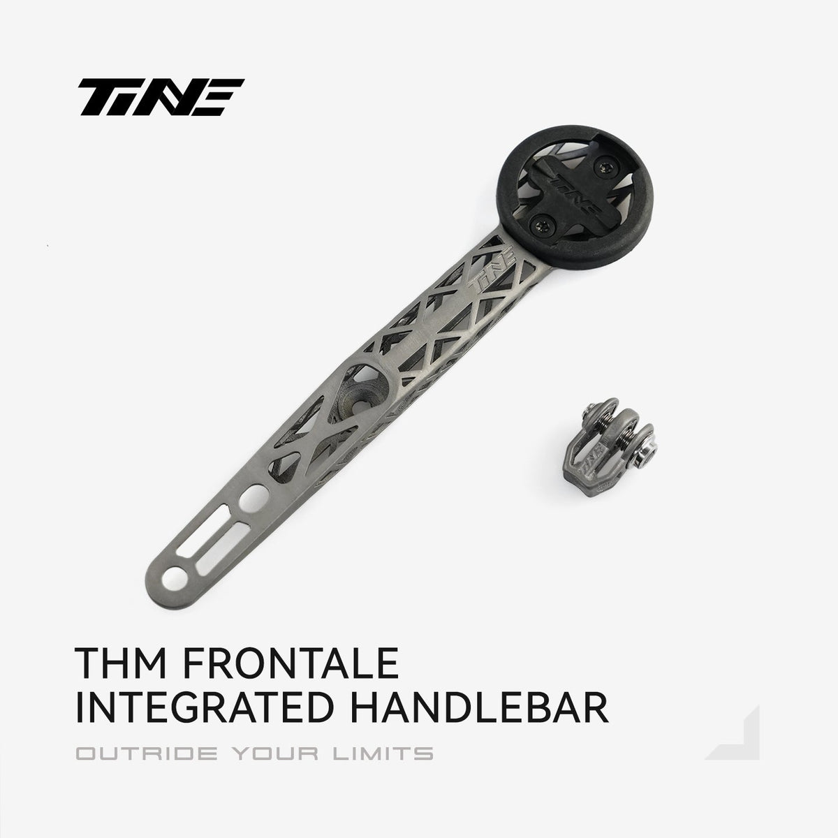 TiNE soporte de ciclocomputador de titanio para el manillar integrado THM Frontale