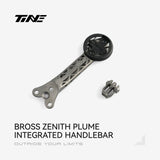 TiNE soporte de ciclocomputador de titanio para el manillar integrado Bross Zenith Plume