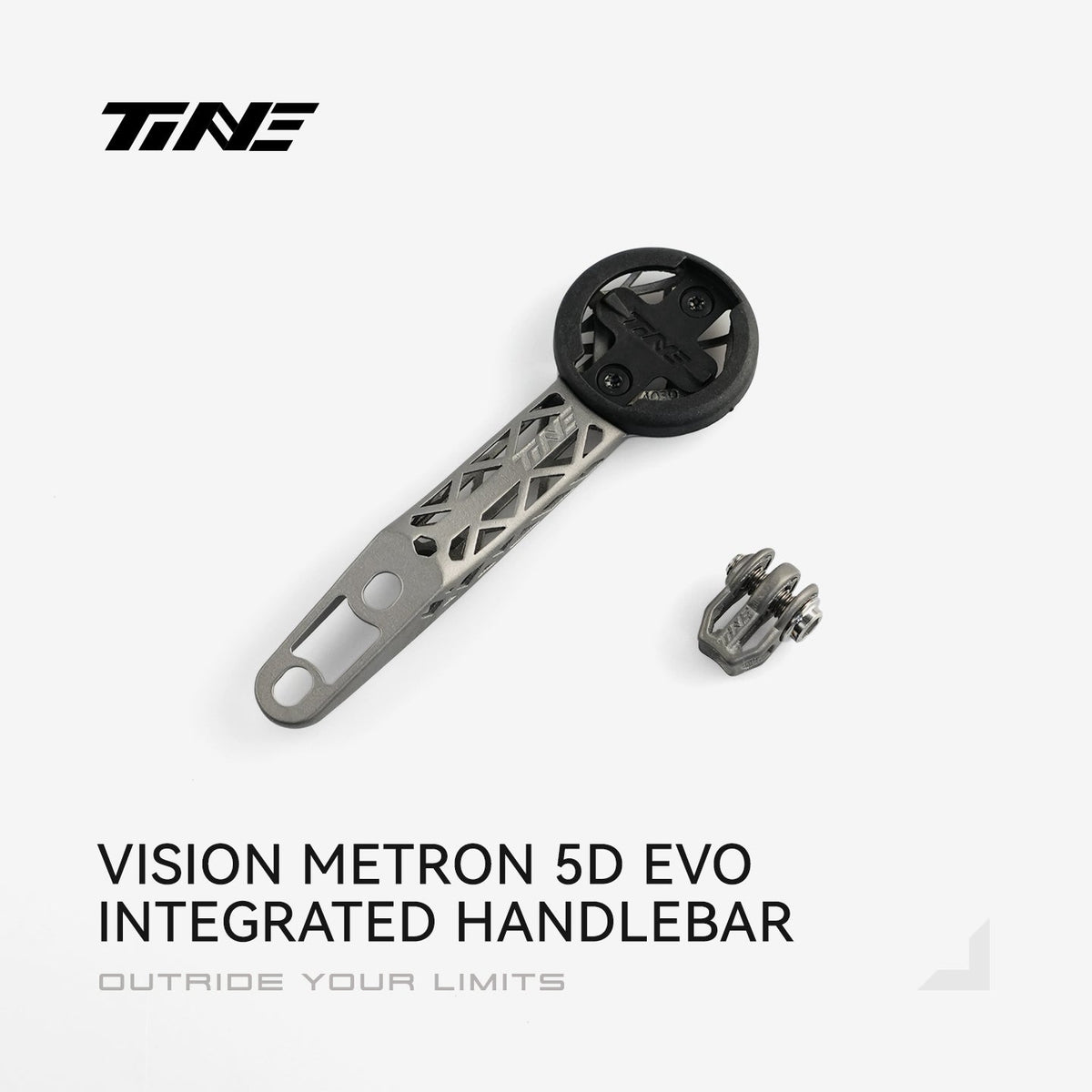 TiNE soporte de ciclocomputador de titanio para el manillar integrado Vision Metron 5D EVO