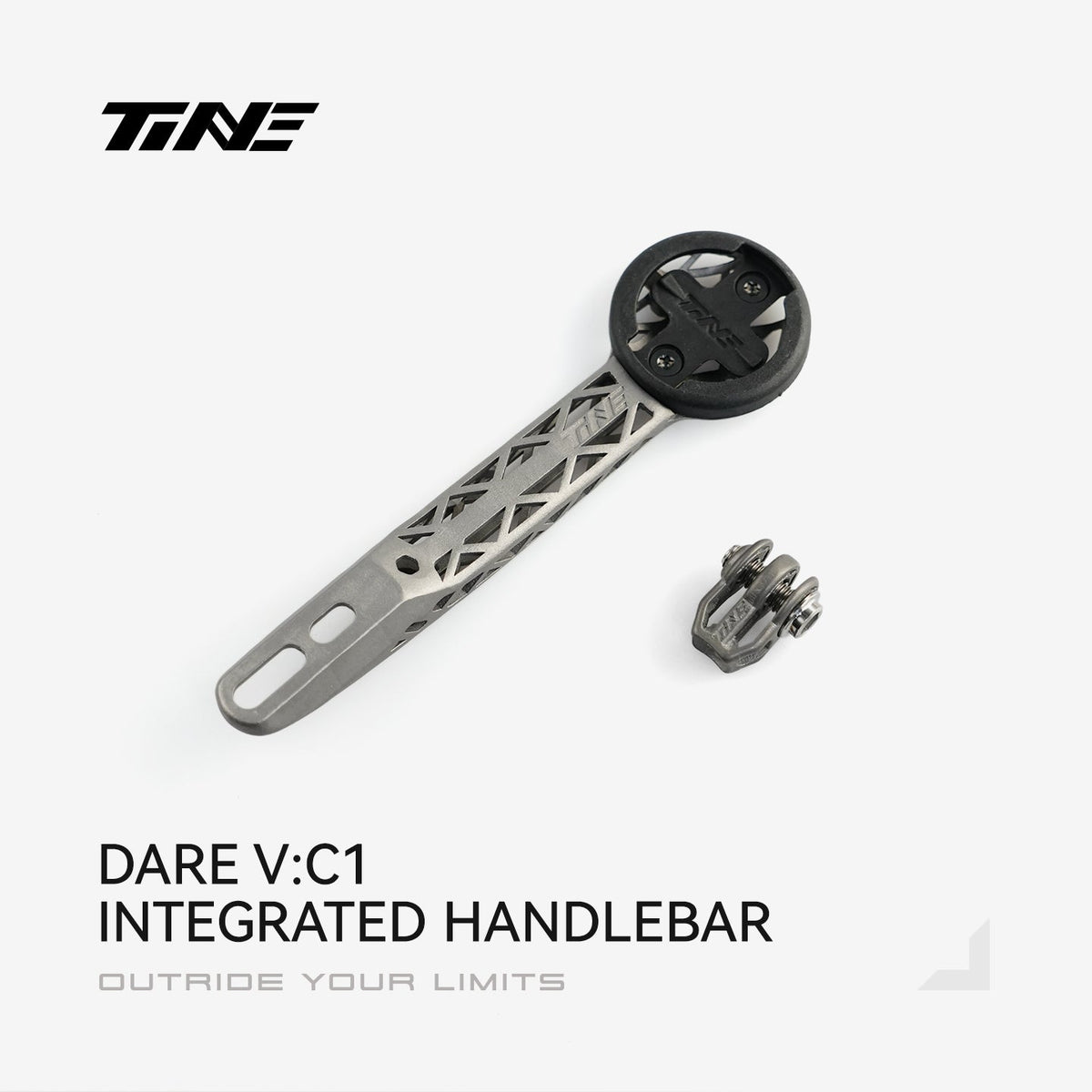 TiNE soporte de ciclocomputador de titanio para el manillar integrado Dare V:C1