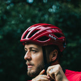 Kask Mojito³ rojo en uso