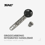 TiNE soporte de ciclocomputador de titanio para el manillar integrado Grigiocarbonio