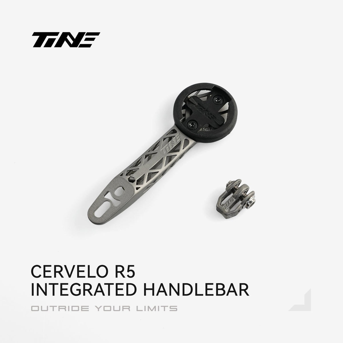 TiNE soporte de ciclocomputador de titanio para el manillar integrado Cervélo R5