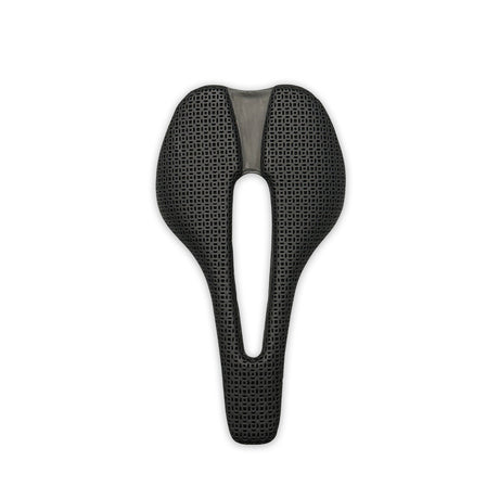 Sillín IMTOS Ultralight Carbon, vista superior de la malla reticular y el canal central