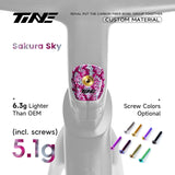 TiNE Top Cap de Carbono edición Blossom Sky (decoración floral en rosa) en el cockpit Roval Rapide: 5,1 g con tornillo