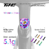 TiNE Top Cap de Carbono edición Phoenix Chroma (remolino multicolor) en el cockpit Roval Rapide: 5,1 g con tornillo