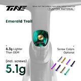 TiNE Top Cap de Carbono edición Mystic Forest (decoración verde esmeralda) en el cockpit Roval Rapide: 5,1 g con tornillo