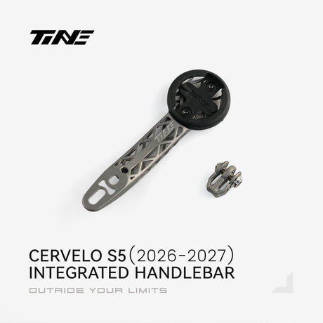 TiNE soporte de ciclocomputador de titanio para el manillar integrado Cervélo S5 (2026–2027)