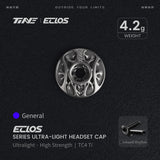 TiNE Eclos Top Cap de Titanio versión Universal con tornillo Inkwell Rhythm (negro)