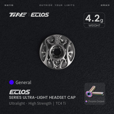 TiNE Eclos Top Cap de Titanio versión Universal con tornillo Chroma Dream (tornasolado)