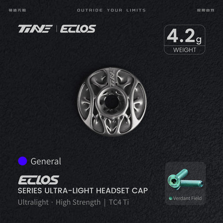 TiNE Eclos Top Cap de Titanio versión Universal con tornillo Verdant Field (verde)