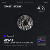 TiNE Eclos Top Cap de Titanio versión Universal con tornillo Rosy Azure (azul)