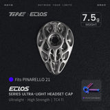 TiNE Eclos Top Cap de Titanio versión Pinarello (2021) con tornillo Rosy Azure (azul)