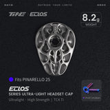 TiNE Eclos Top Cap de Titanio versión Pinarello (2025) con tornillo Rosy Azure (azul)
