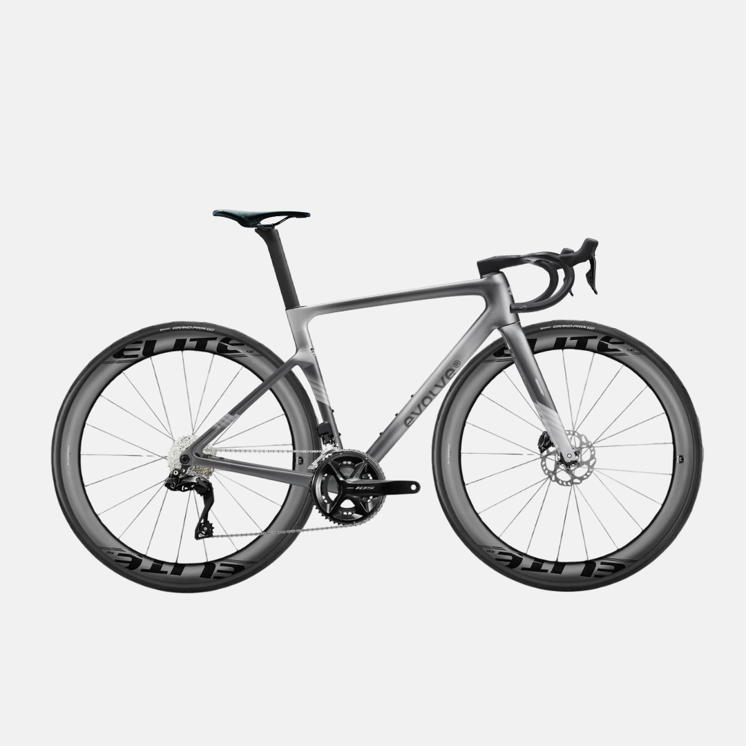 Bicicleta completa carbono evolve 105  GRIS