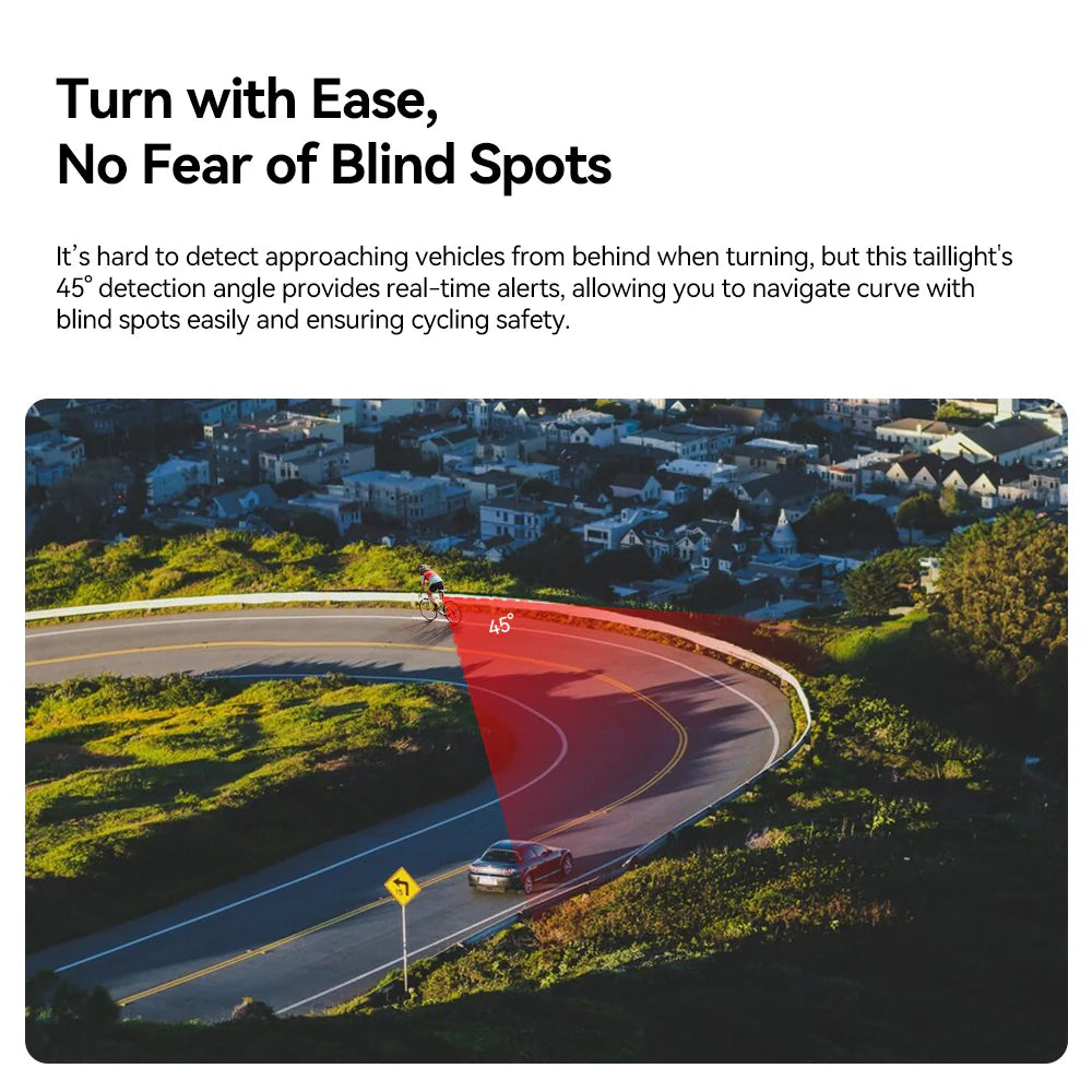 Luz con radar en curva