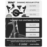 Versiones del kit TiNE para Shimano Dura-Ace, Ultegra y 105: cuadro estándar y Specialized SL8
