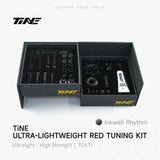 TiNE Kit de Tornillería de Titanio SRAM Red en acabado Inkwell Rhythm (negro)
