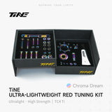 TiNE Kit de Tornillería de Titanio SRAM Red en acabado Chroma Dream (tornasolado)