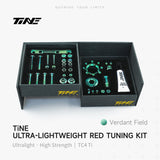 TiNE Kit de Tornillería de Titanio SRAM Red en acabado Verdant Field (verde)