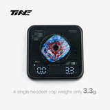 TiNE Top Cap de Carbono FDJ Team Edition sobre una báscula que marca 3,3 g